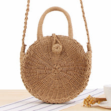 Load image into Gallery viewer, Round Straw Bag Handmade