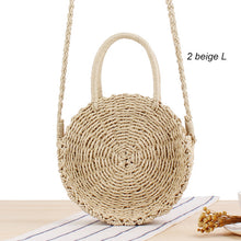 Load image into Gallery viewer, Round Straw Bag Handmade