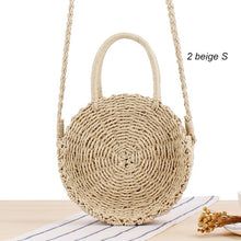 Load image into Gallery viewer, Round Straw Bag Handmade