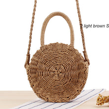 Load image into Gallery viewer, Round Straw Bag Handmade