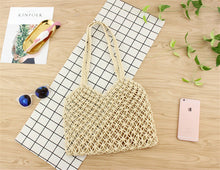 Load image into Gallery viewer, New Hand-Woven Hollowwork Straw Bag
