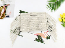 Load image into Gallery viewer, Tassels Straw Bag